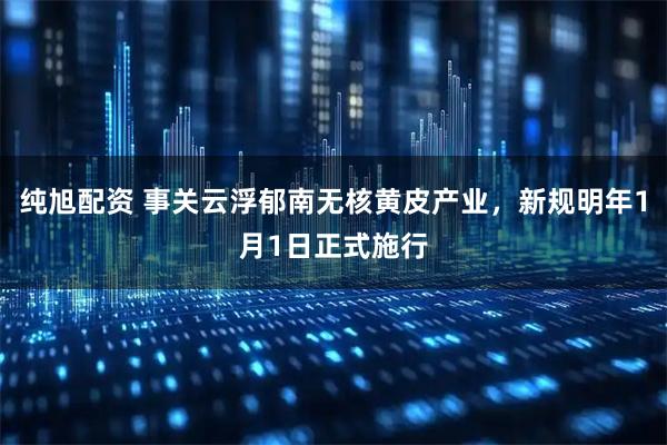 纯旭配资 事关云浮郁南无核黄皮产业，新规明年1月1日正式施行